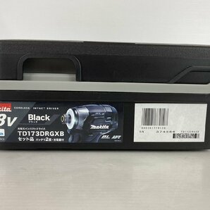 rh 未開封 makita マキタ 充電式インパクトドライバ TD173DRGXB ① Black ブラック バッテリー2個付 充電器付 18V 6.0Ah 電動工具 hi◇104の画像2