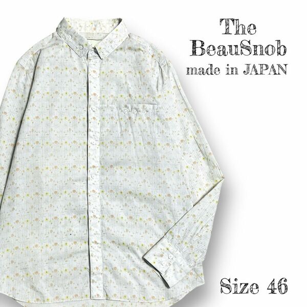 ＊良品＊【The BeauSnob】ボタニカル柄デザイン長袖シャツ