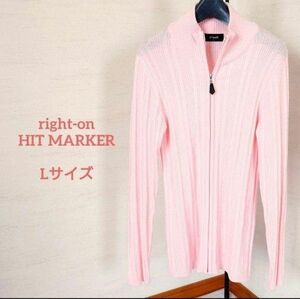 【メンズL】right-on HIT MAKER ジップアップカーディガン 長袖