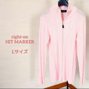 【メンズL】right-on HIT MAKER ジップアップカーディガン 長袖