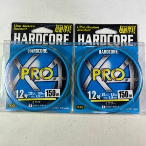 DUEL (デュエル) HARDCORE (ハードコア) PEライン 1.2号 HARDCORE X4 PRO 150m 1.2号 イエロー H3864-Y2個セット【新品未使用品】N8095