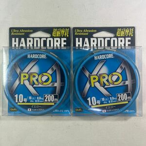 DUEL (デュエル) HARDCORE (ハードコア) PEライン 1号 HARDCORE X4 PRO 200m イエロー H3867-Y【新品未使用品】N8307