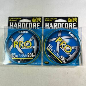 DUEL (デュエル) HARDCORE (ハードコア) PEライン 1.5号 HARDCORE X4 PRO 200m 1.5号 イエロー H3869-Y2個セット【新品未使用品】N8436