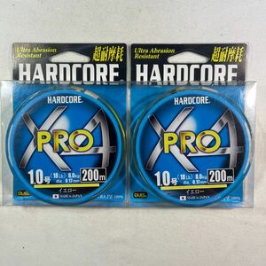 DUEL ( Duel ) HARDCORE ( hard core ) PE line 1 number HARDCORE X4 PRO 200m yellow H3867-Y2 piece set [ new goods unused goods ]N8976