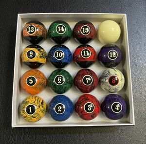  top class series one next material use unusual marble color billiards ball black base RED⑧