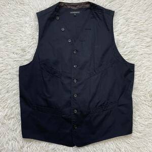 希少 Lサイズ★Engineered Garments ベスト ベージュ エンジニアードガーメンツ USA製 ネペンテス 裏地ペイズリー柄 Cinch Vest ネイビー