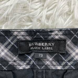 バーバリーブラックレーベル BURBERRY BLACK LABEL 裏地ノバチェック ストレートパンツ コットンパンツ ブラック 73サイズ M相当の画像6