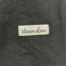 XL steven alan スティーブンアラン テーラード ジャケット シャツ生地 薄手 2ボタン 筒袖 コットン 春夏 ストライプ ネイビー系_画像6