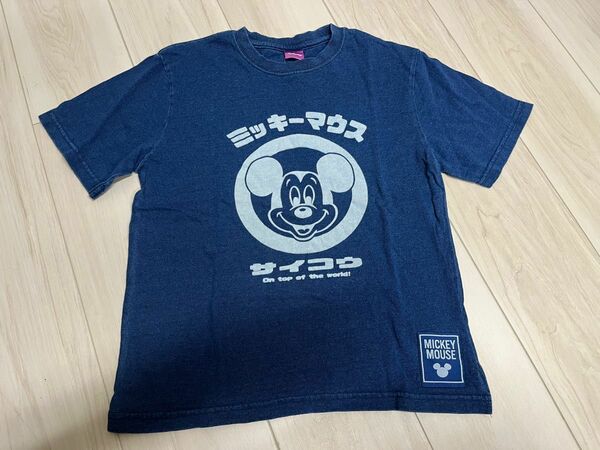 ミッキー　ディズニー　Disney Tシャツ　トップス　半袖　デニム　130センチ