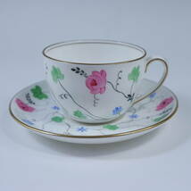 レア! ウェッジウッド アンティーク カップ&ソーサー 花柄 W681 Wedgwood 茶壺 T.Goode&Co_画像1