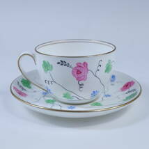 レア! ウェッジウッド アンティーク カップ&ソーサー 花柄 W681 Wedgwood 茶壺 T.Goode&Co_画像3