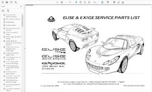  Lotus ELISE EXIGE S2 Lotus Elise Exige (2004-2007) service manual & wiring diagram & parts list service book 