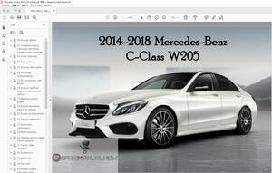  Mercedes Benz C Class W205 Cclass(2014-2018) service book wiring diagram & service repair manual 