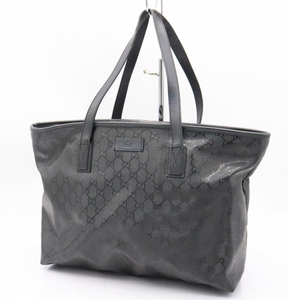 ◎【ト滝】GUCCI グッチ 211137 493075 インプリメ GG トートバッグ PVC レザー ブラック 黒 肩掛け ショルダーバッグ DE941DEM03