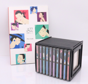 [to.]JAZZ......CD all 10 pieces set appreciation guide storage case attaching vo-karu piano Cafe Ballade music DE000DEM44