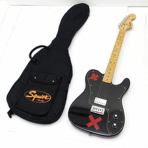 ★Squier by Fender スクワイヤ フェンダー エレキギター Deryck デリック テレキャス ソフトケース付き 中古 音出し確認済み (0220486433)