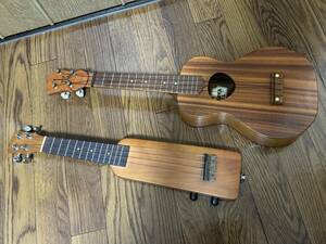 KoAloha soprano ukulele + made in China silent ukulele +KORG ukulele tuner + ukulele strap 