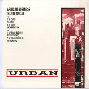 A00446243/12インチ/African Business「In Zaire Remixes (1990年・URBXR-64・ユーロハウス・トライバル・HOUSE)」