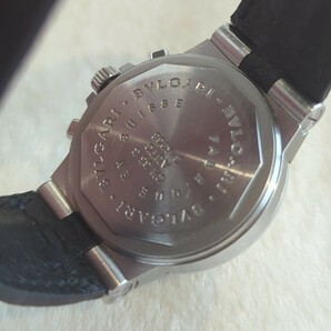 1円～ BVLGARI ブルガリ 高級 腕時計 ディアゴノスポーツ クロノグラフ 自動巻 CH35S シルバー ケース付きの画像3
