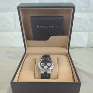 1円～ BVLGARI ブルガリ 高級 腕時計 ディアゴノスポーツ クロノグラフ 自動巻 CH35S シルバー ケース付きの画像1