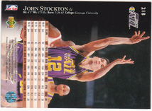 John Stockton 1995-96 Upper Deck 218 Electric Court_画像2