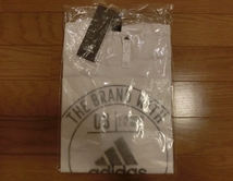 未着用 メンズ adidas アディダス Tシャツ Mサイズ 167cm~173cm WHITE 白 × 黒 男性用 新品 未使用_画像3