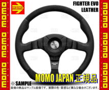 MOMO モモ FIGHTER EVO LEATHER ファイター エボ レザー 350mm ブラックエアレザー&アルカンターラ ブラックスポーク (F-33_画像2