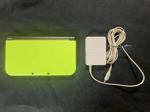 New Nintendo 3DSLL lime × black / touch pen AC adaptor attached 