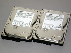 【送料無料】◆TOSHIBA DT02ABA200V 2TB　使用：1252h/1278h「使用少なめ２個セット」【即決】C