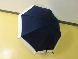 (.-A4-112 )Rose Blanc. shop rosa Blanc complete shade 2 step . folding umbrella parasol navy white total length approximately 24.5~42~52.5cm half diameter approximately 45cm used 