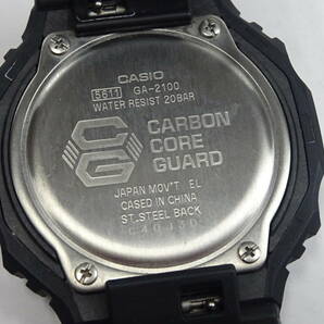 (つ-U-597)G-SHOCK ジーショック 腕時計 GA-2100 アナログ/デジタル ブラック カーボンコアガード CASIO カシオ 動作品 中古の画像7