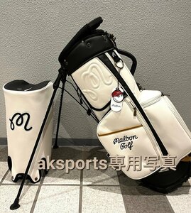 僅か★malbon golf ●マルボンゴルフ　キャディバッグ　ゴルフバッグホワイトマルボン