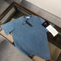 STONE ISLAND　ストンアイランド　メンズ　Tシャツ　半袖　無地　シンプル　コットン　男女兼用　XS-XL　サイズ選択可能_画像3