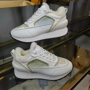 BALMAIN バルマン　レディース　スニーカー　スポーツ　厚底　裏起毛　冬新品　キラキラ　36-41＃　サイズ選択可能　ファッション