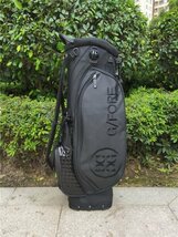 未使用 Golf Bag 　キャディーバック ゴルフバッグ PU レザー,9型，4kg_画像1