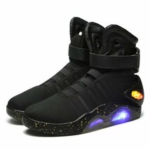 バック・トゥ・ザ・フューチャー 未来の靴 スニーカー シューズ 黒 LED点灯 海外限定 レプリカ 2色_画像6