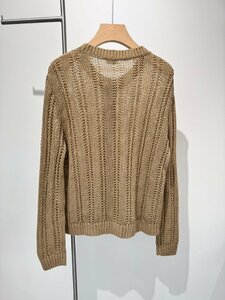  Brunello Cucinelli BRUNELLO CUCINELLI lady's cardigan thin type . flax use feather woven S-L size selection possibility 