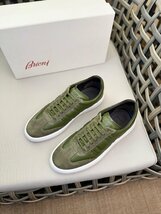 Brioni　ブリオーニ　メンズ　スニーカー　レザー　牛革　靴　シューズ　カジュアル　色豊富　39-44　サイズ選択可能_画像1