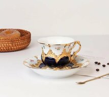 MEISSEN マイセン ハンドメイド　ティーポット&カップ＆ソーサー&ミルクポット&シュガーポット 15点セット インテリア ギャラリー_画像2