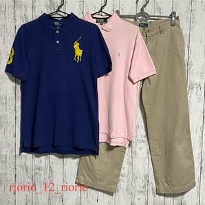 287 POLO Ralph Lauren ポロラルフローレン 男の子まとめ売り ビッグポニー半袖ポロシャツ ポロシャツ コットンパンツ size160・170の画像1