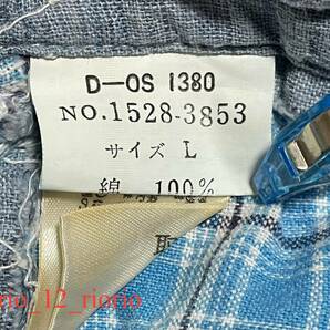 478 CHAPS RALPH LAURENT チャップス ラルフローレン 半袖ボタンダウンシャツ パッチワークシャツ コットンシャツ sizeLの画像6