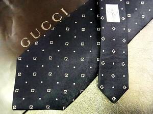 ●bv1324●良品●グッチ【GUCCI】 総Ｇロゴ柄 ネクタイ