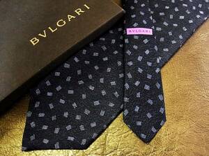 ●bv1383●良品●【BVLGARI】ブルガリ「最高級セッテピエゲ」 ネクタイ