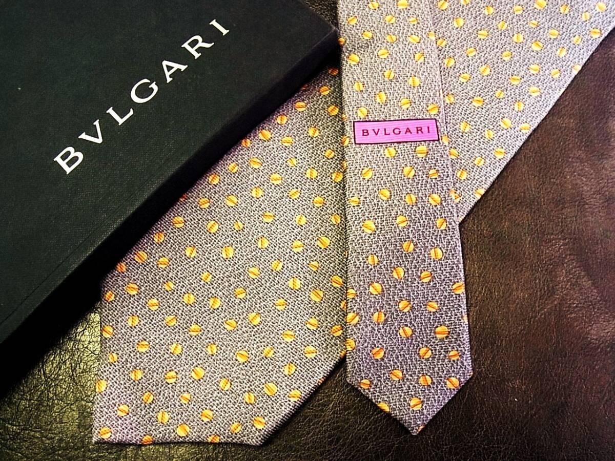 ●bv1425●良品●【BVLGARI】ブルガリ「最高級セッテピエゲ」 ネクタイ