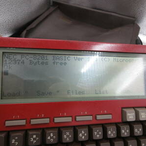 動作品 NEC PC-8201 PC-DR311 ハンドヘルドコンピュータ とデータレコーダーの画像5