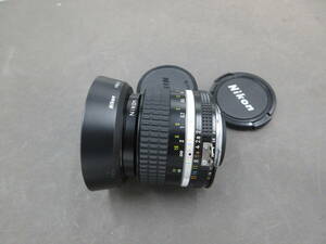  ultimate beautiful goods large diameter Nikon Ai-S NIKKOR 35mm F2 with a hood . lens 