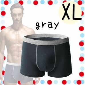 XL パープル ボクサーパンツ パンツ 下着 男性用 シームレス ショーツ 灰色