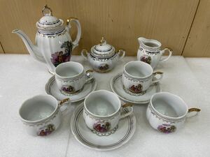 RM7730 洋食器 CHINA 金彩 花柄ティーカップ 茶器 コーヒーカップ カップ 0408