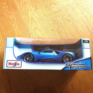 《送料無料》Maisto マイスト 1/18 SPECIAL EDITION 2017 Ford GT フォード 青 スポーツカー スーパーカー ドア開閉 ミニカー