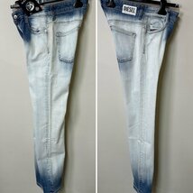 正規品/新品/未使用/W23■訳ありアウトレット品■定価39,600円■DIESELディーゼル レディース スリムフィット ブリーチデニムパンツ N466_画像9